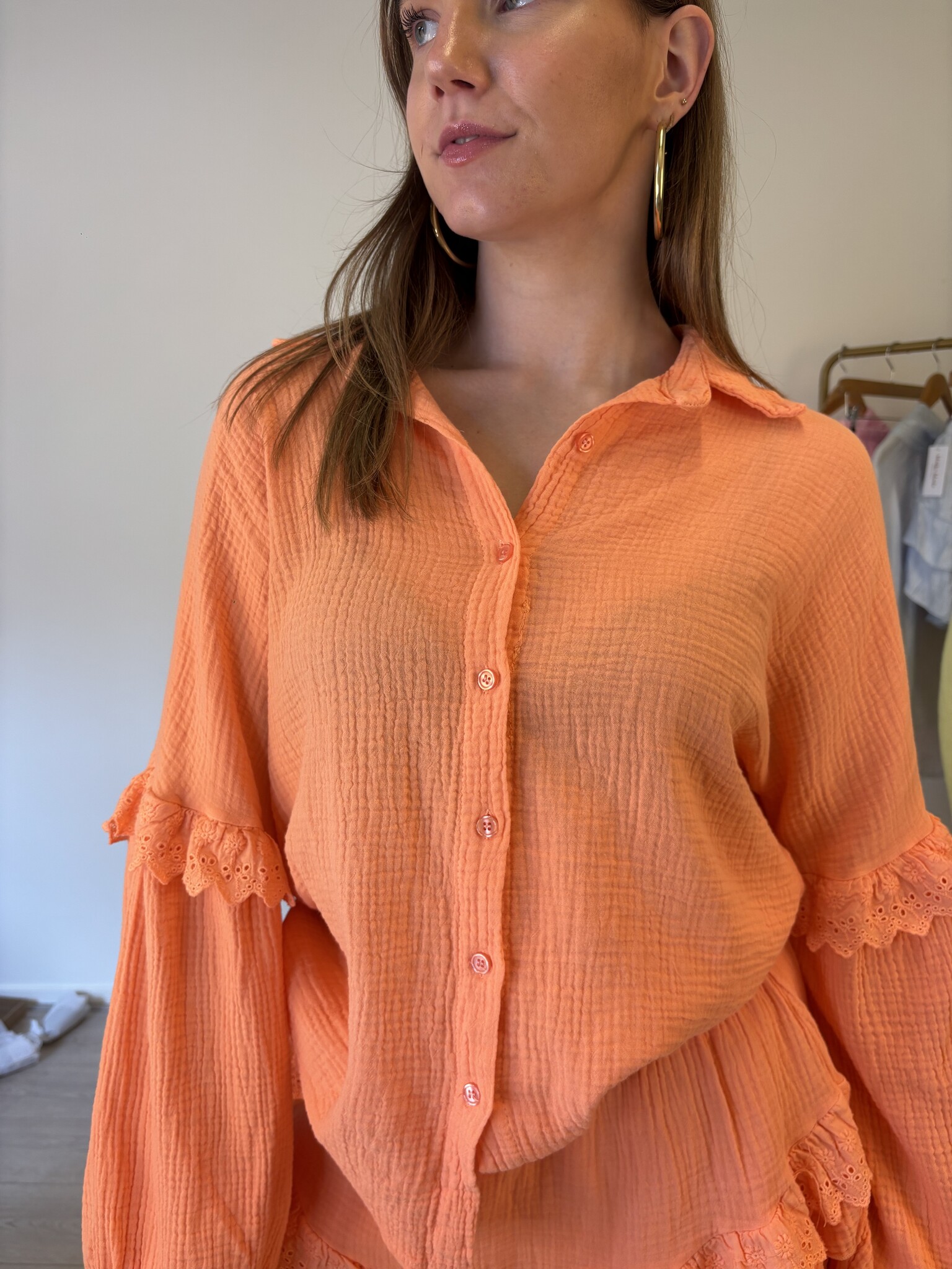 BLAZE 100% Cotton Blouse (Orange)