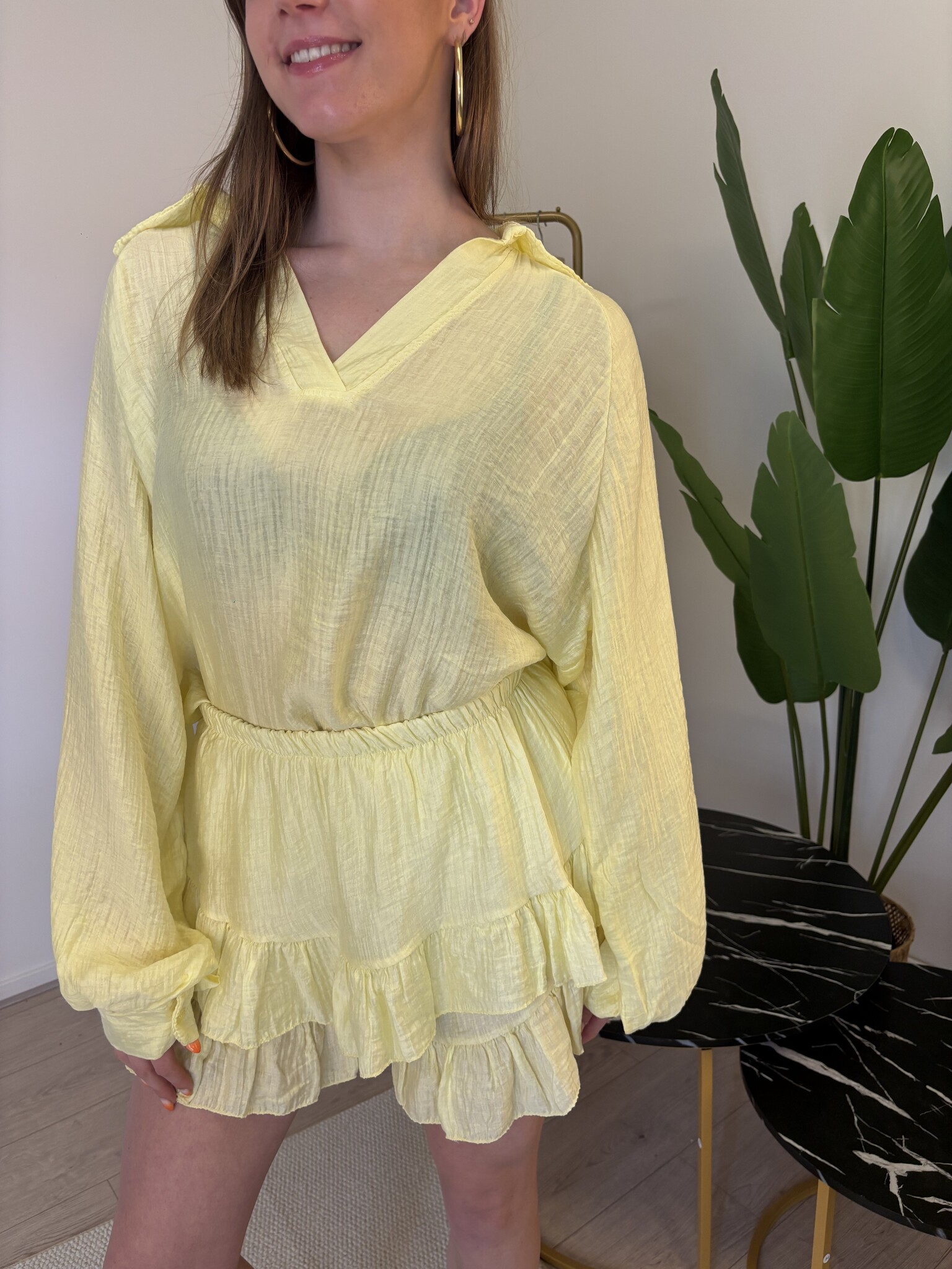 BLAZE 100% Cotton Blouse (Yellow)