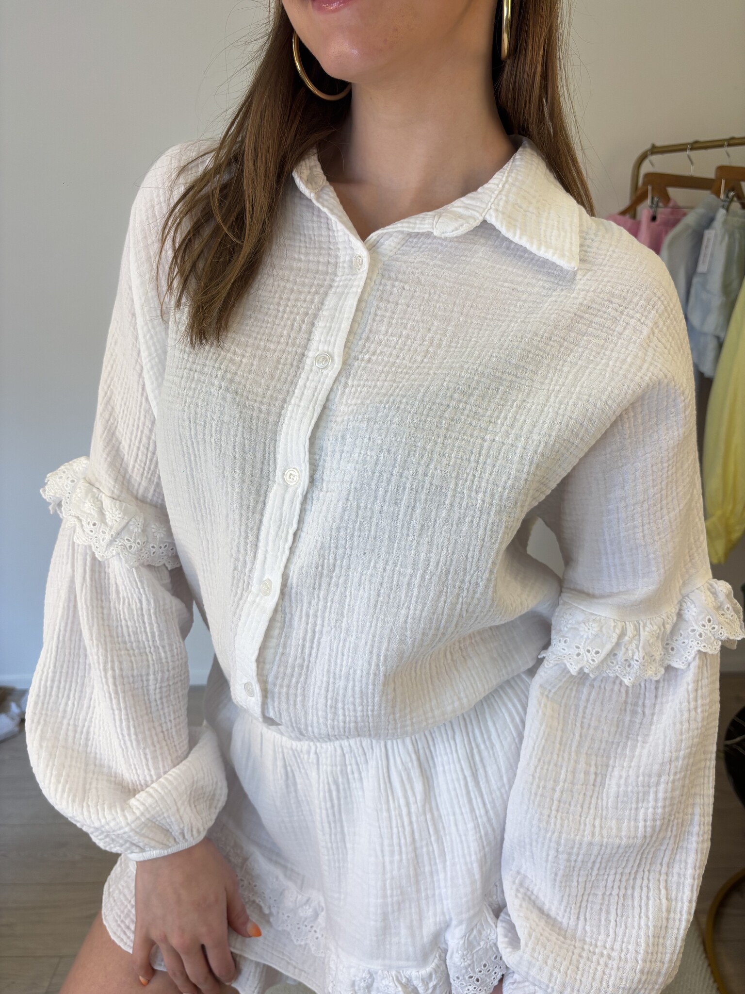 BLAZE 100% Cotton Blouse (White)