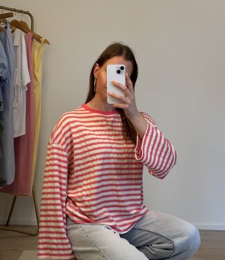 MIKAELA Stripes Shirt (Pink/Yellow)