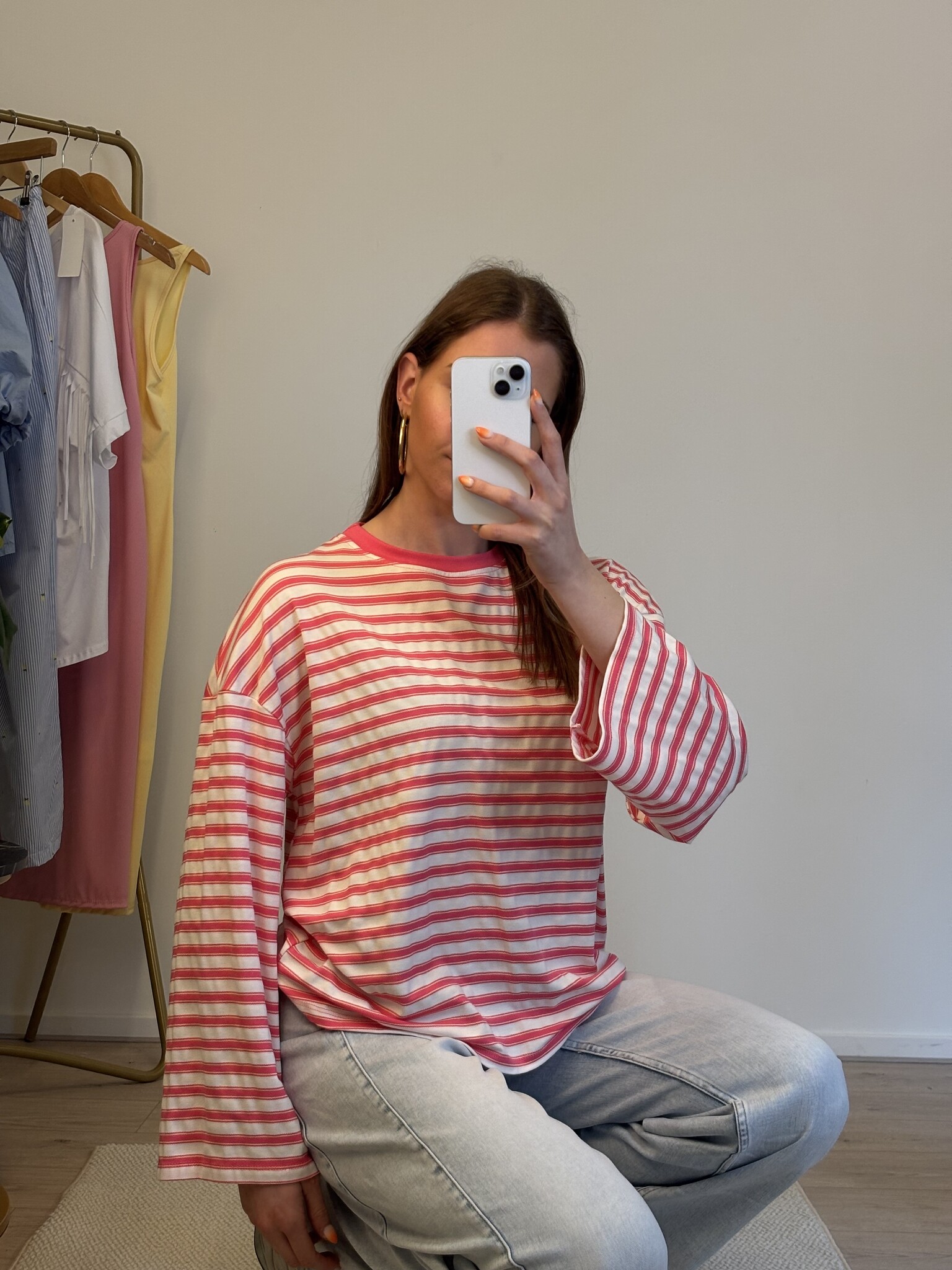 MIKAELA Stripes Shirt (Pink/Yellow)