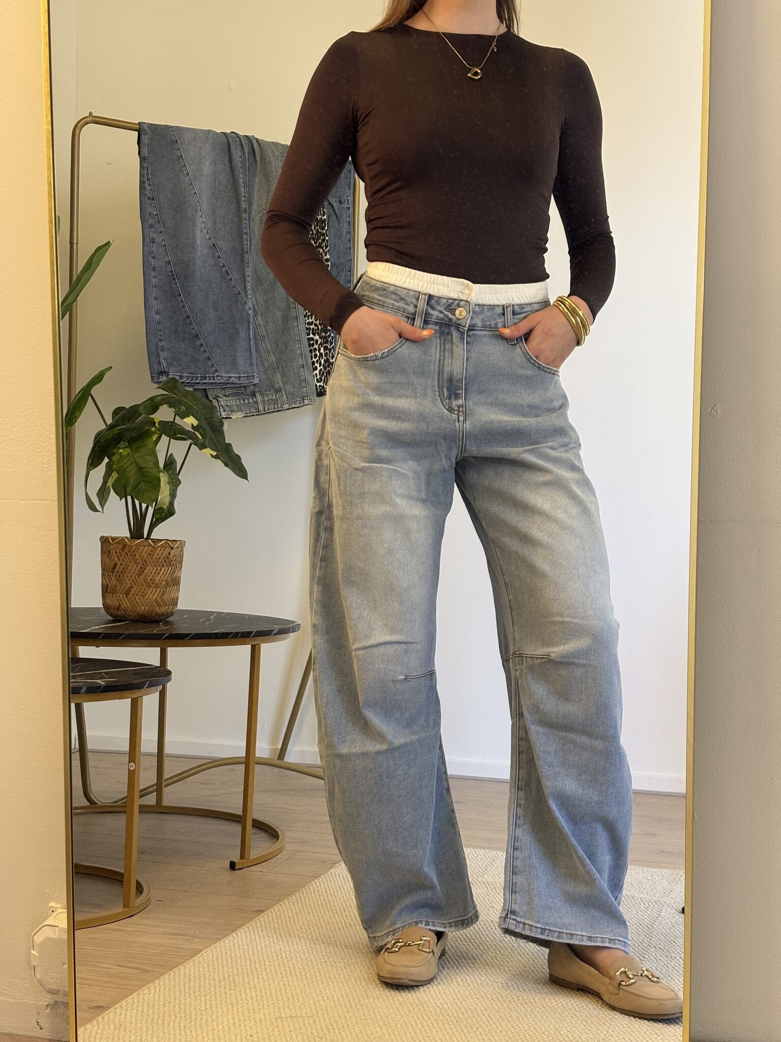 LARA Ballon Fit Jeans (Light Blue)