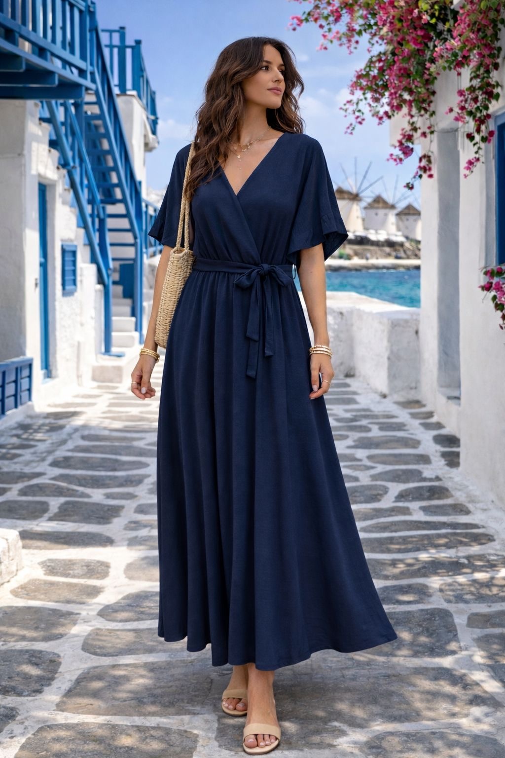 ELENI Dress (Navy)