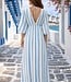 ARIA Stripes Dress (White/Blue)