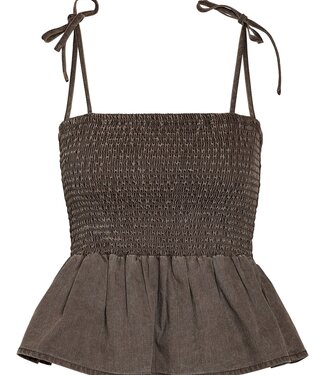 NOISY MAY NMOREGON SMOCK TOP COLOR (CHOCOLATE BROWN)