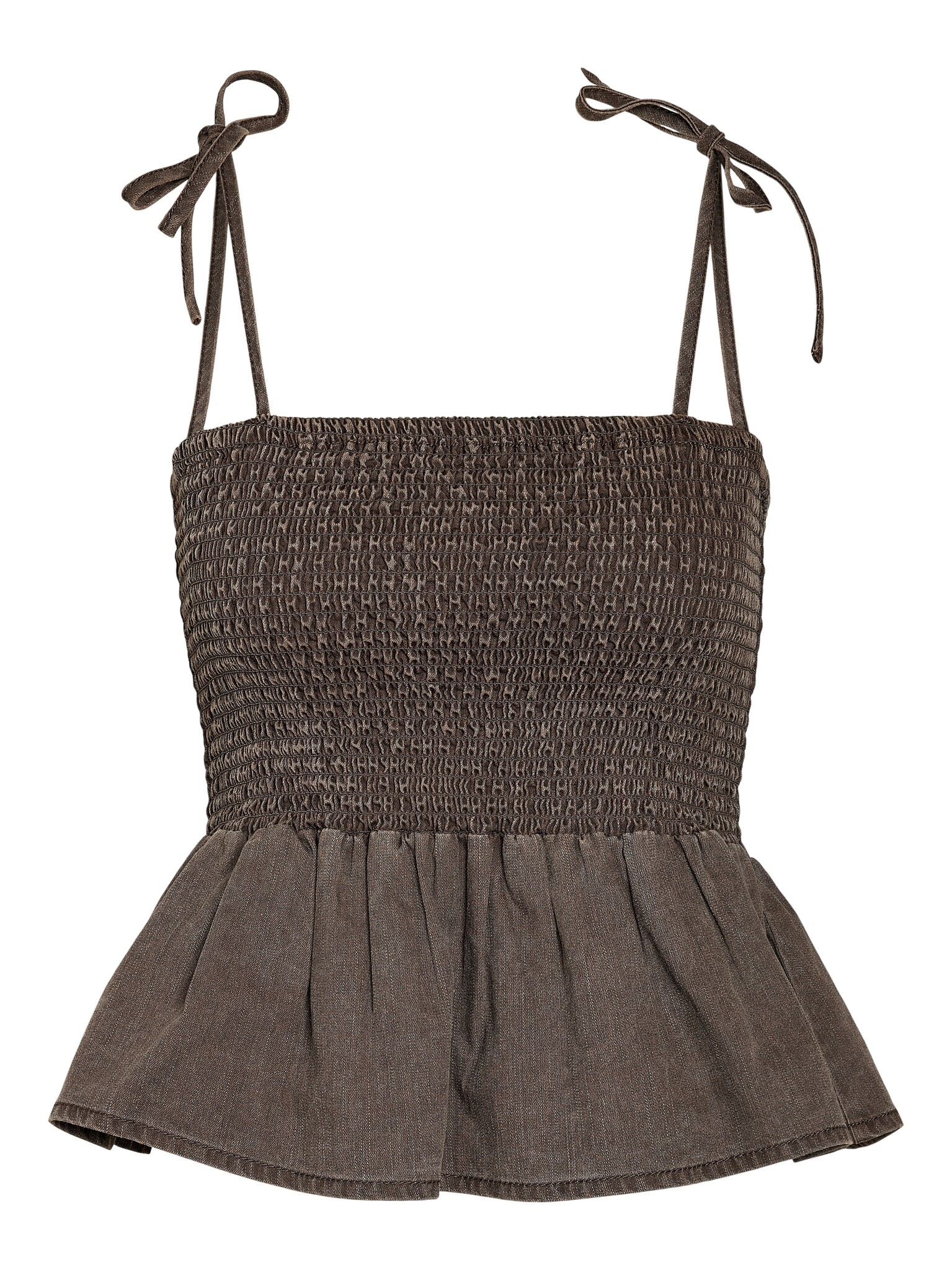 NMOREGON SMOCK TOP COLOR (CHOCOLATE BROWN)