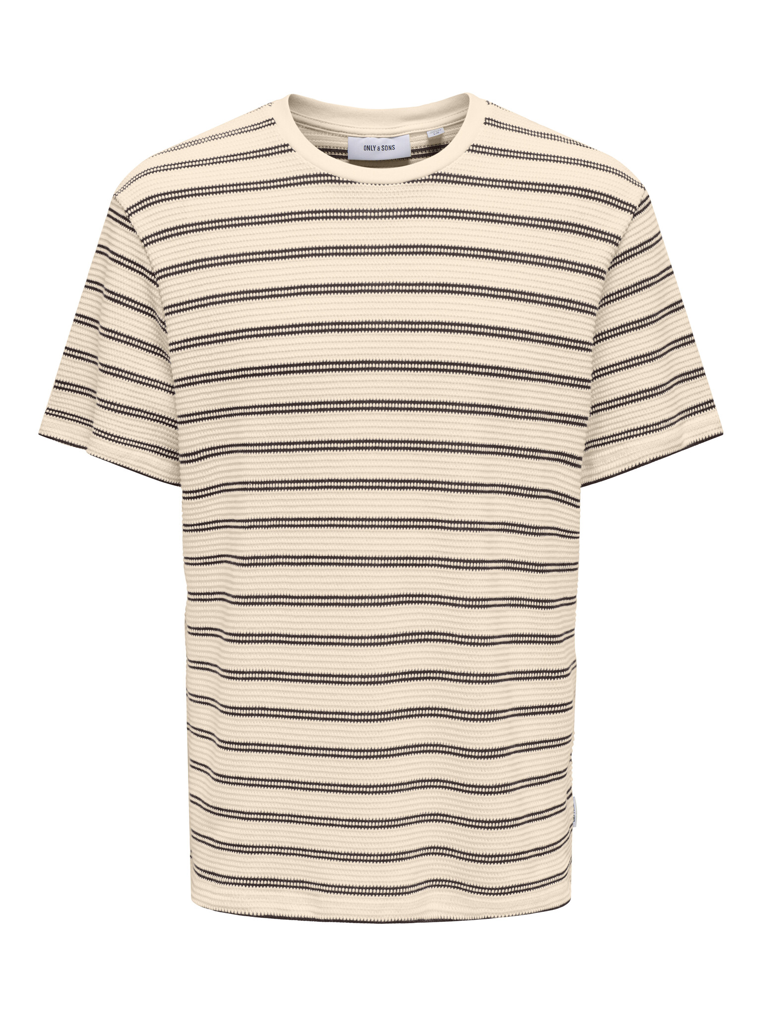 ONSIAN REG SS STRIPE STRUCT (COFFEE BEAN)