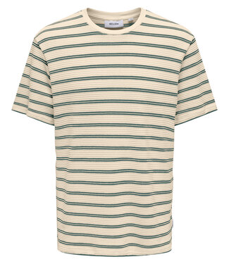 Only & Sons ONSIAN REG SS STRIPE STRUCT (MALLARD GREEN)