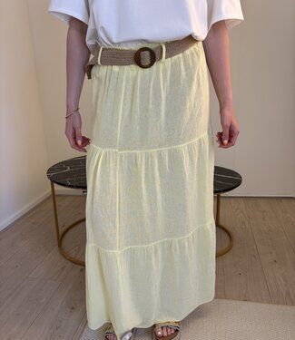 JASMIN 100 % Cotton Long Skirt (Yellow)
