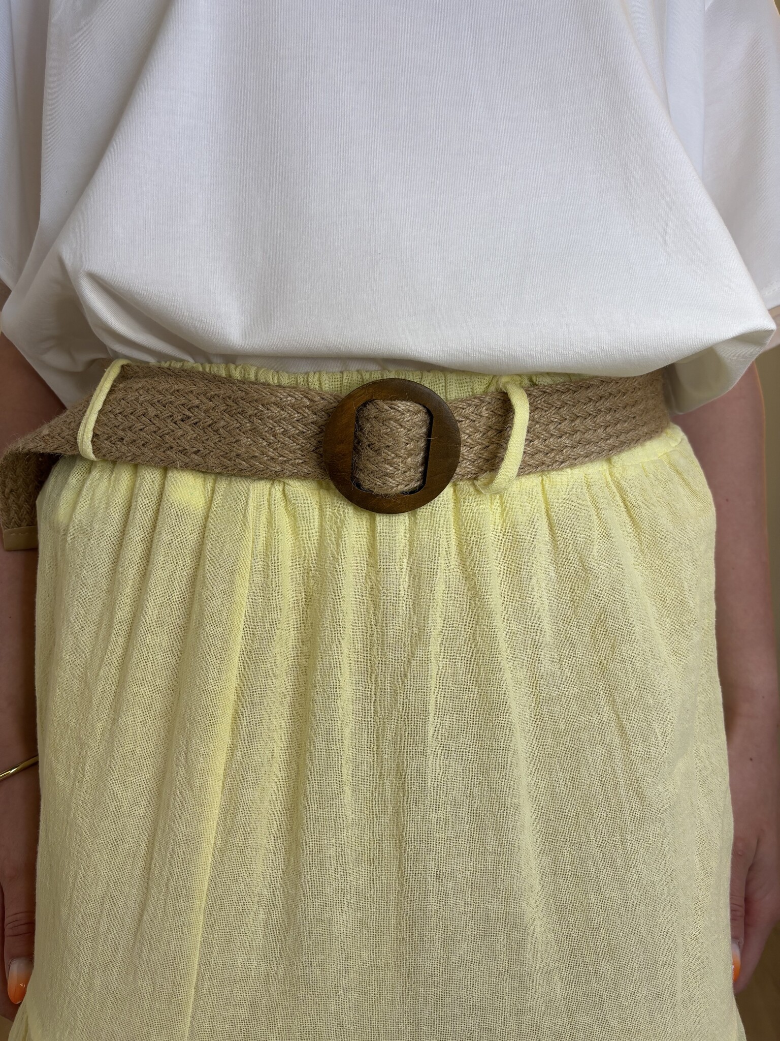 JASMIN 100 % Cotton Long Skirt (Yellow)