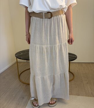 JASMIN 100 % Cotton Long Skirt (Sand)