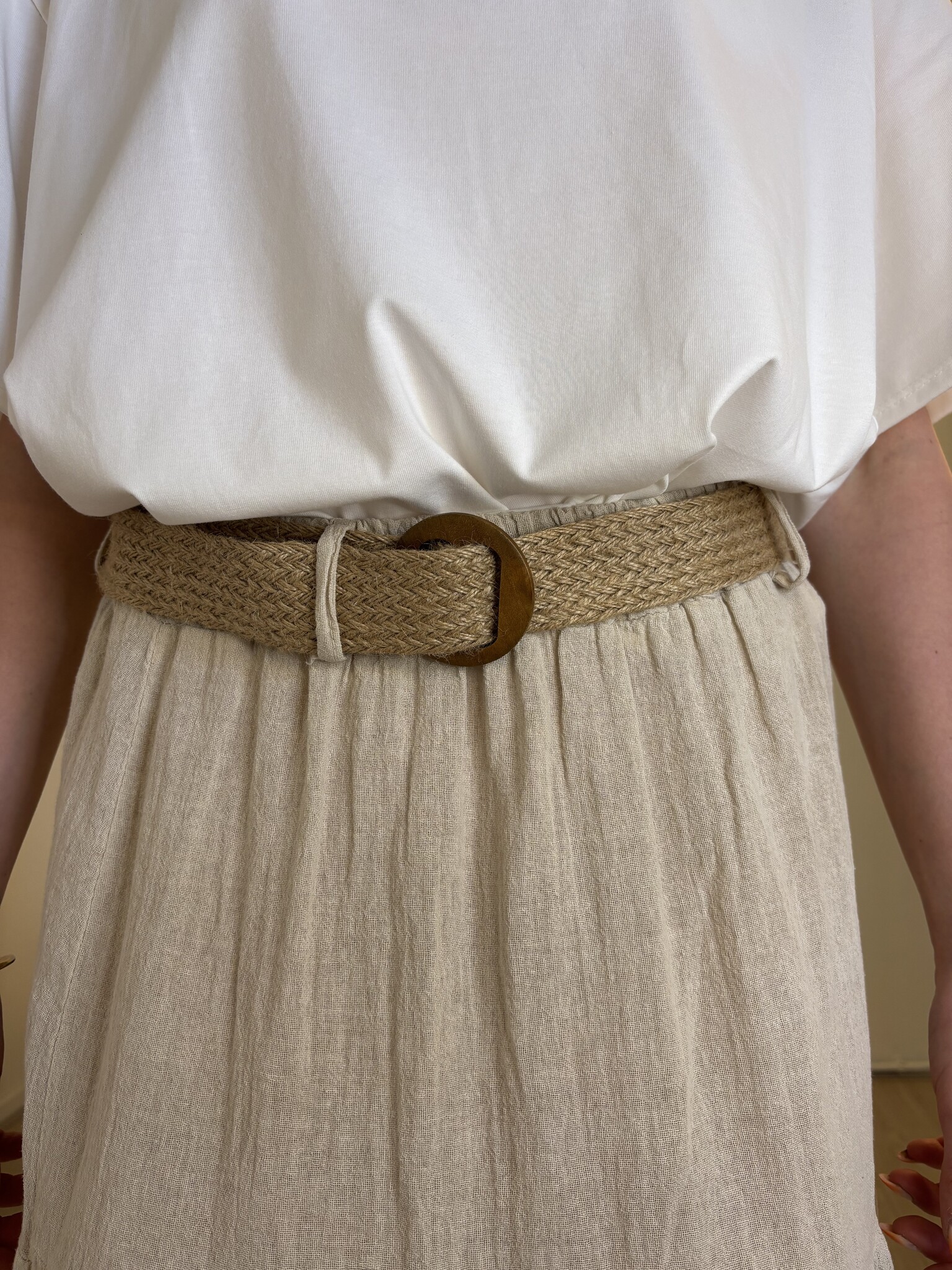 JASMIN 100 % Cotton Long Skirt (Sand)