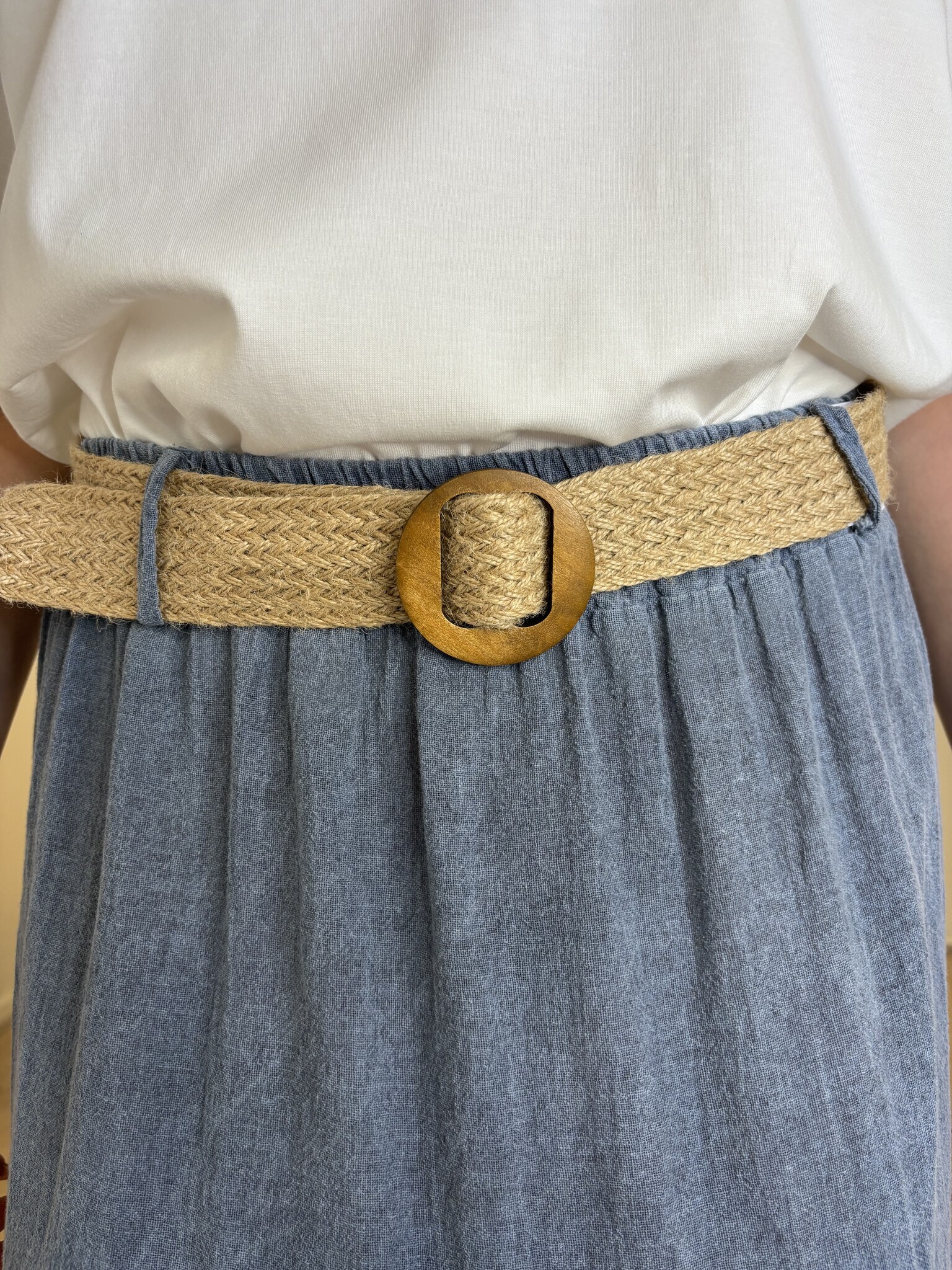 JASMIN 100 % Cotton Long Skirt (Blue Jeans)