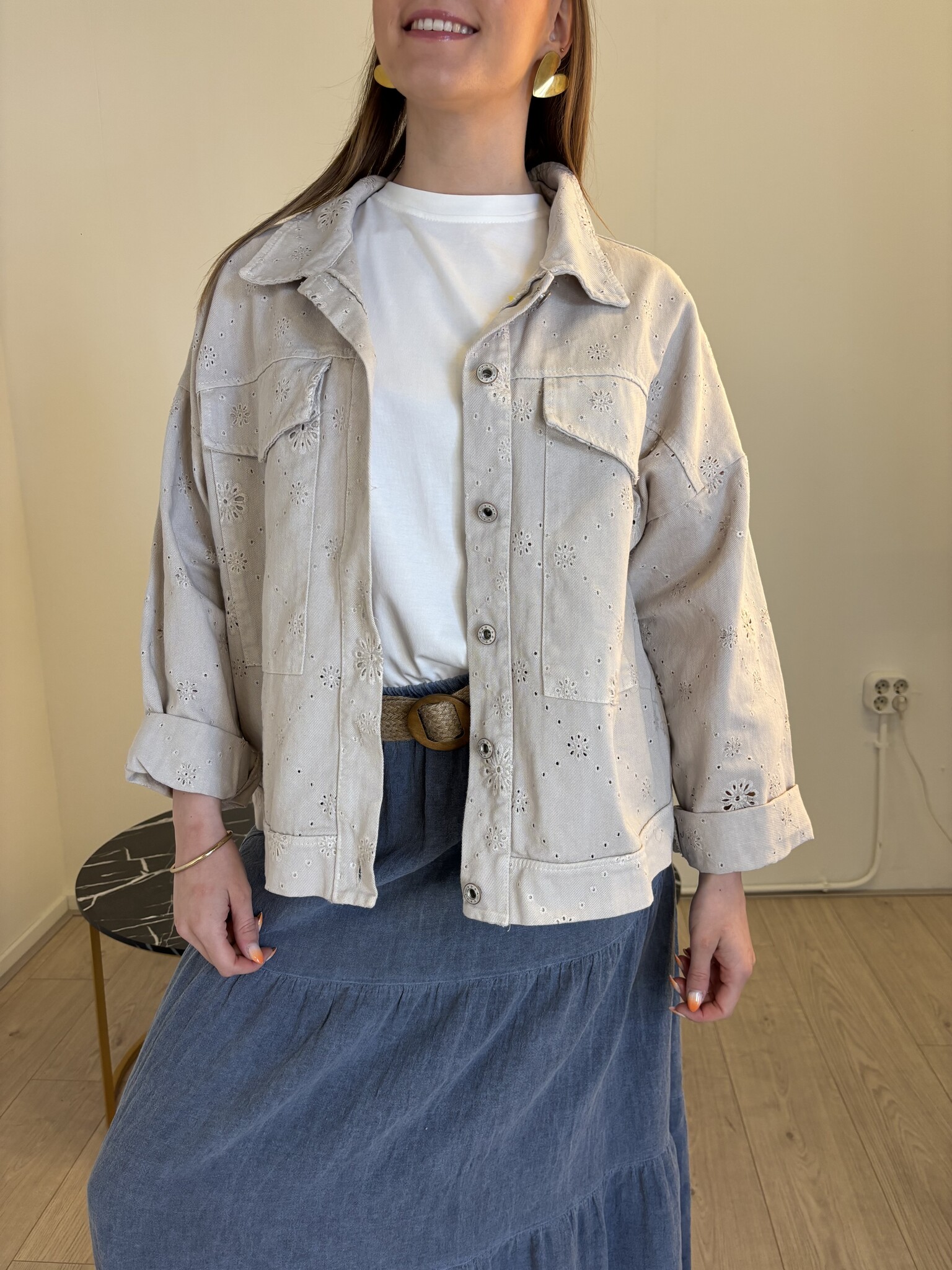 ARI Boho Spijkerjas (Beige)