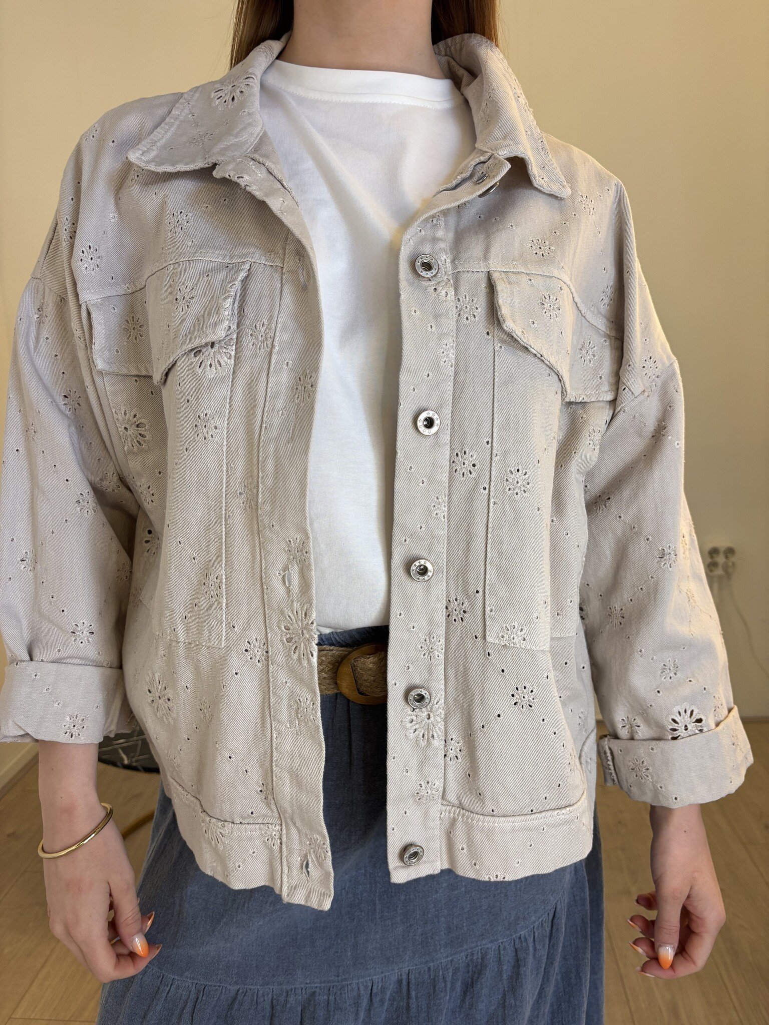 ARI Boho Spijkerjas (Beige)
