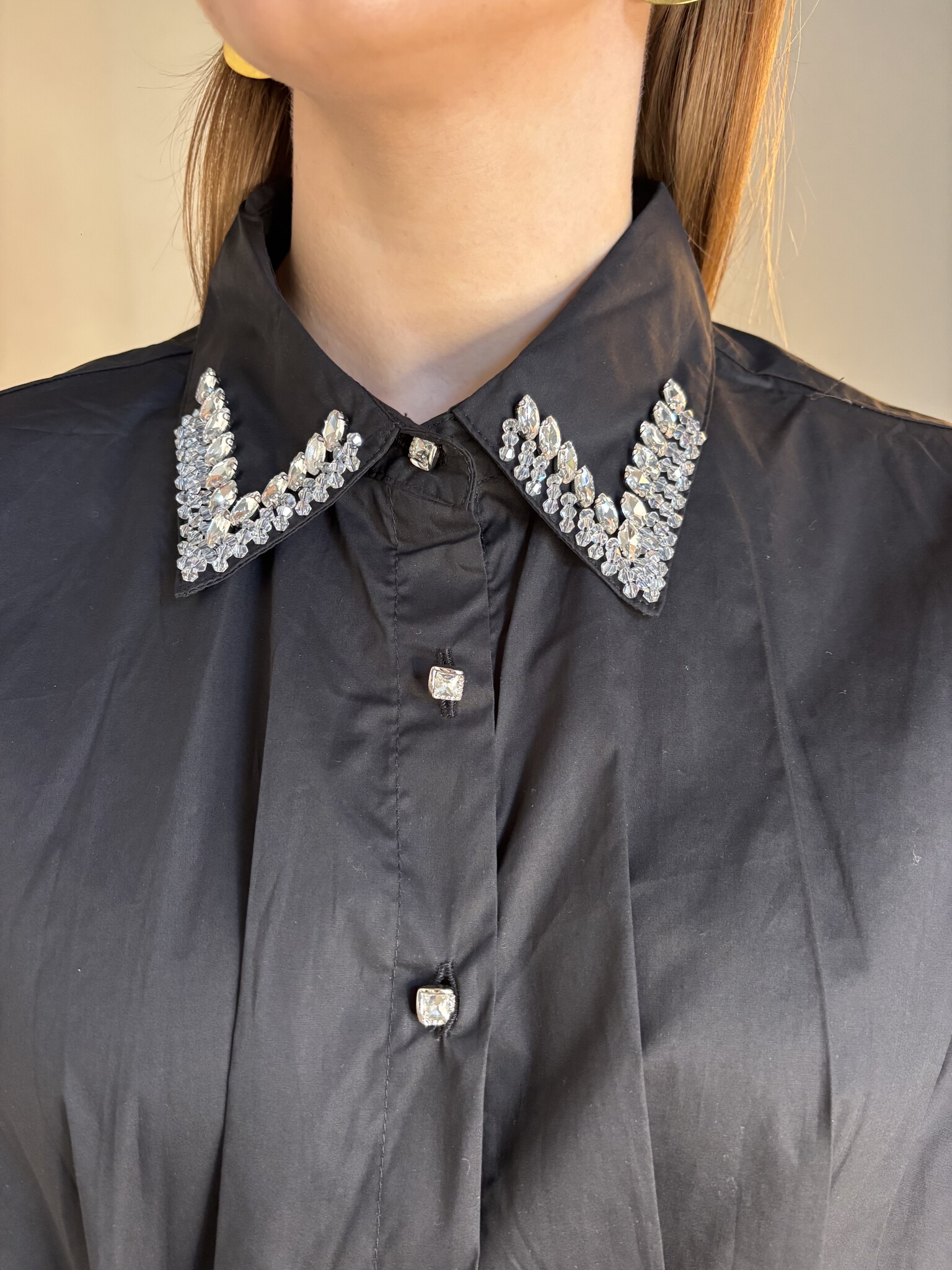 KIKI Strass Shirt (Black)