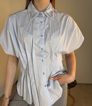 KIKI Strass Shirt (Light Blue)