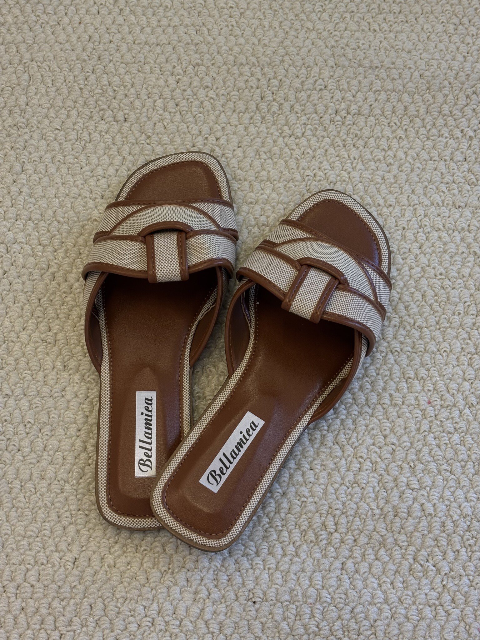 HERMES Sandals (Camel/Beige)