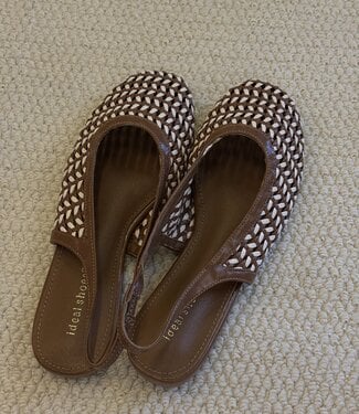 AUSTINA Ballerina (Brown/Creme)