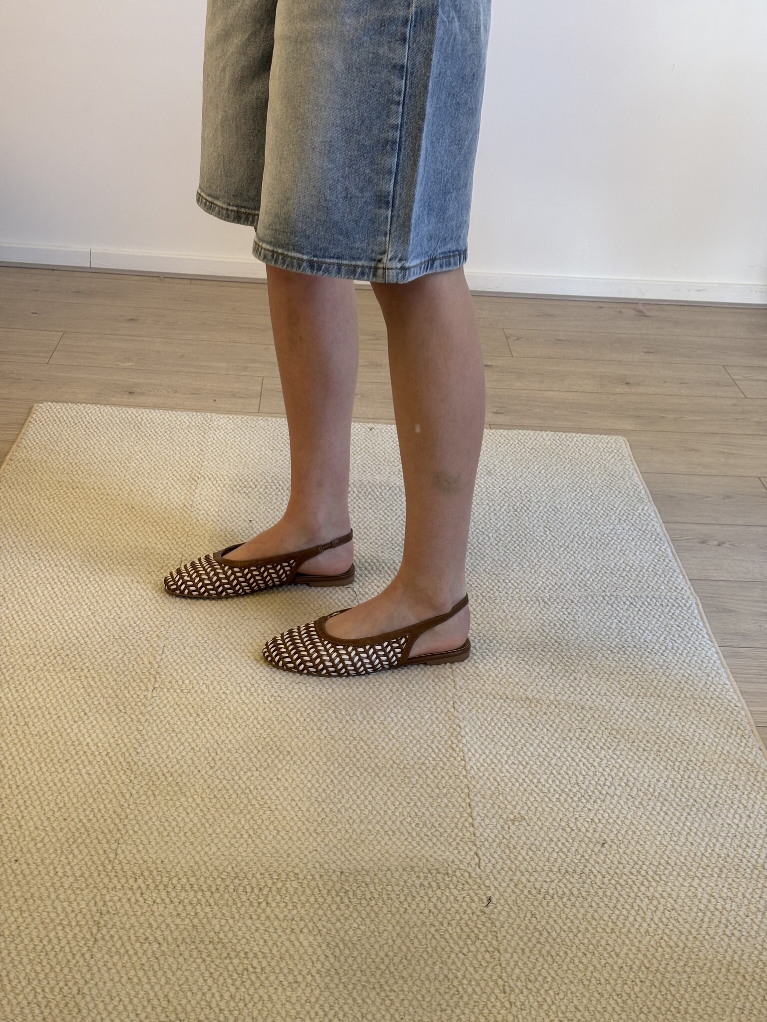 AUSTINA Ballerina (Brown/Creme)