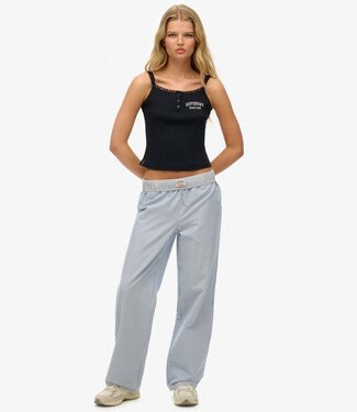 Superdry COTTON STRIPE ELASTIC TROUSER (Azure Blue Stripe )