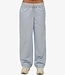 COTTON STRIPE ELASTIC TROUSER (Azure Blue Stripe )