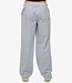 COTTON STRIPE ELASTIC TROUSER (Azure Blue Stripe )