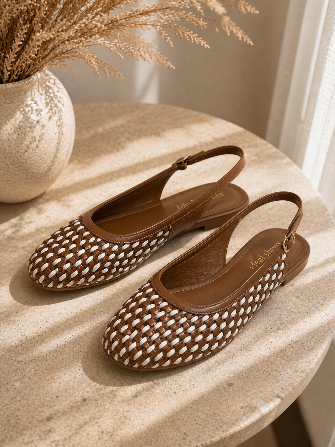 AUSTINA Ballerina (Brown/Creme)