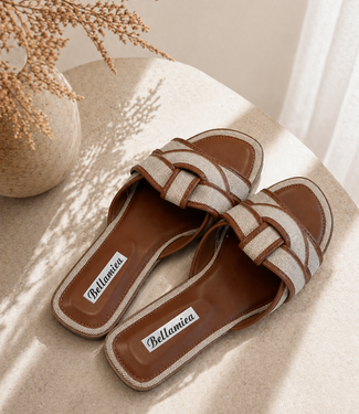 HERMES Sandals (Camel/Beige)