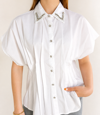 KIKI Strass Shirt (White)