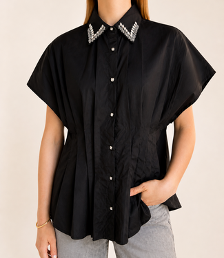 KIKI Strass Shirt (Black)