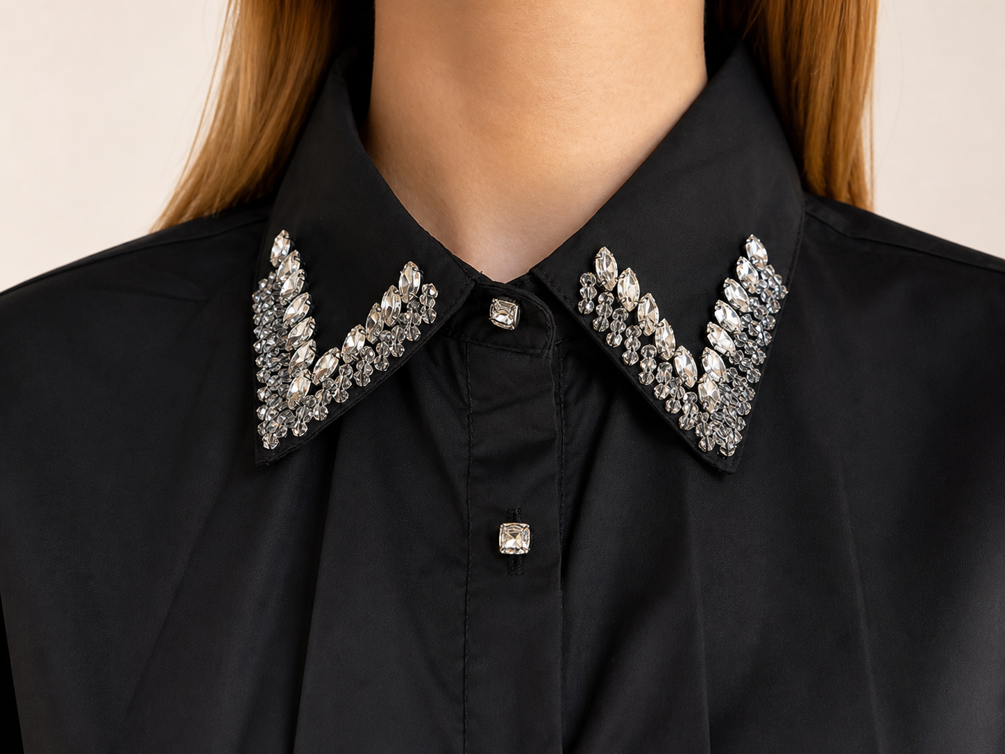 KIKI Strass Shirt (Black)