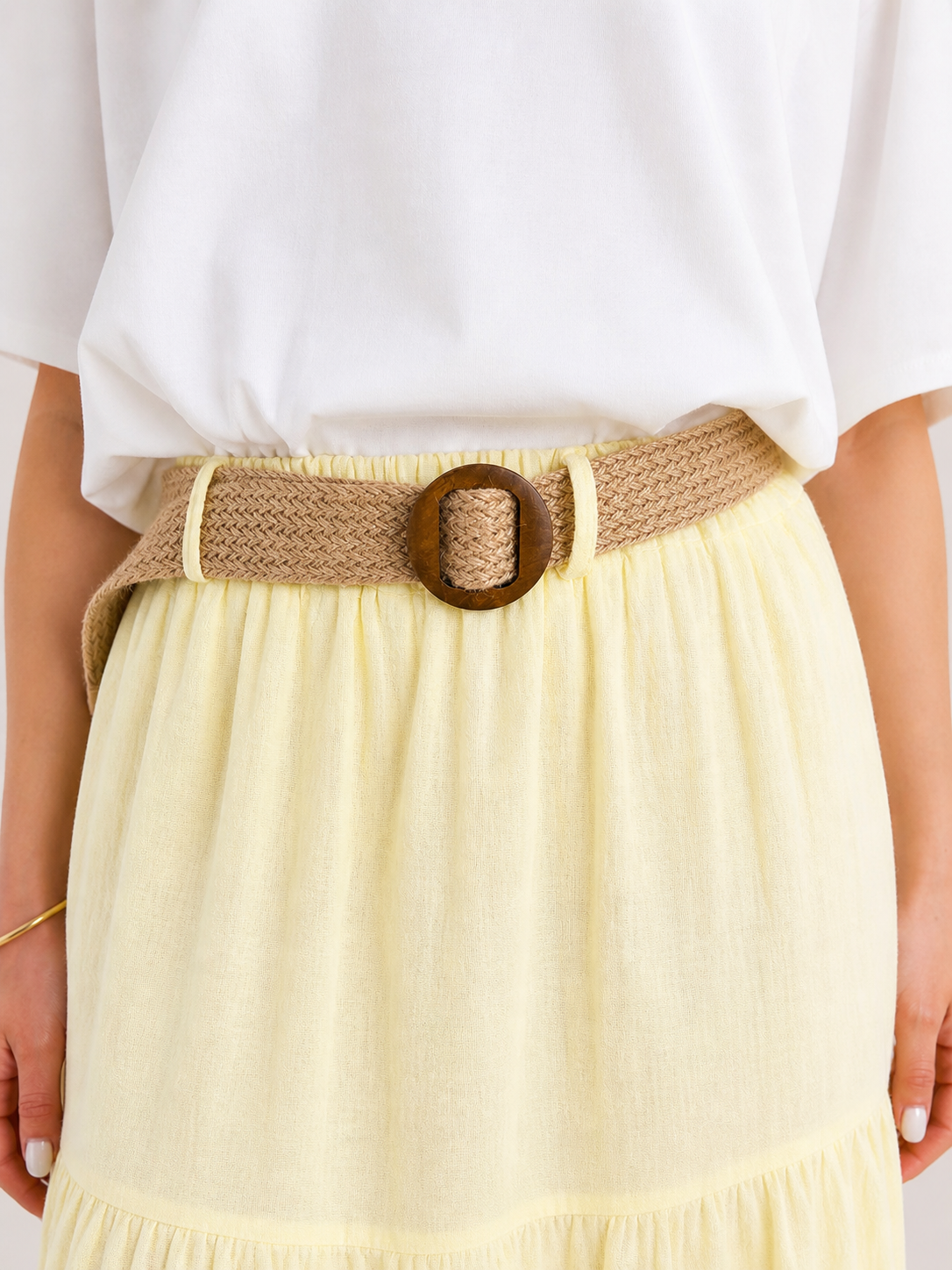JASMIN 100 % Cotton Long Skirt (Yellow)