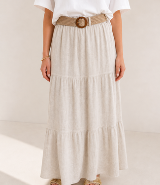 JASMIN 100 % Cotton Long Skirt (Sand)