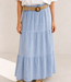 JASMIN 100 % Cotton Long Skirt (Sky Blue)