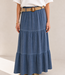 JASMIN 100 % Cotton Long Skirt (Blue Jeans)