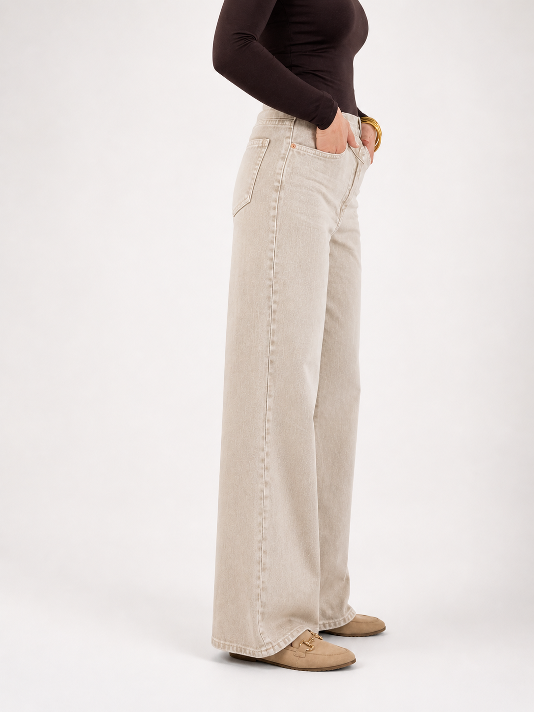 AMELI Straight Fit Jeans (Sand)