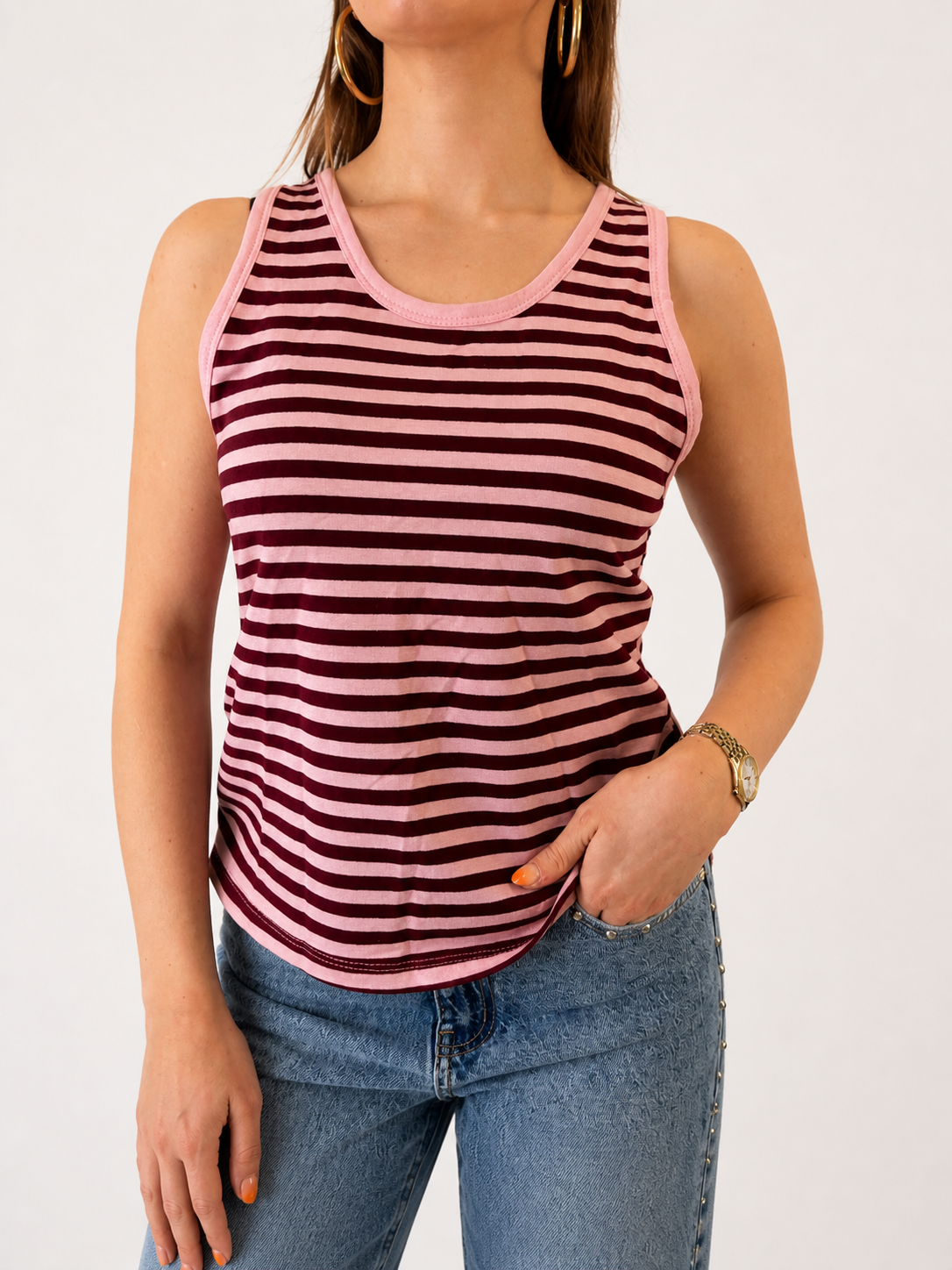 BILLY Stripes Hemd (Pink/Bordeau)