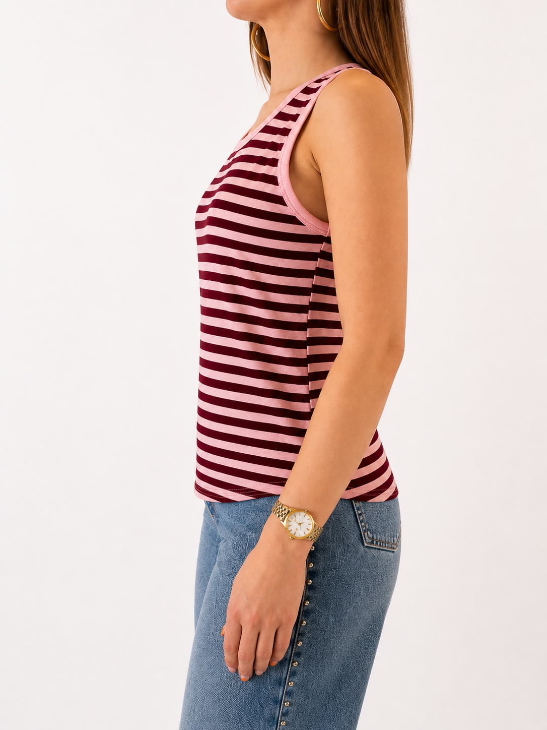 BILLY Stripes Hemd (Pink/Bordeau)