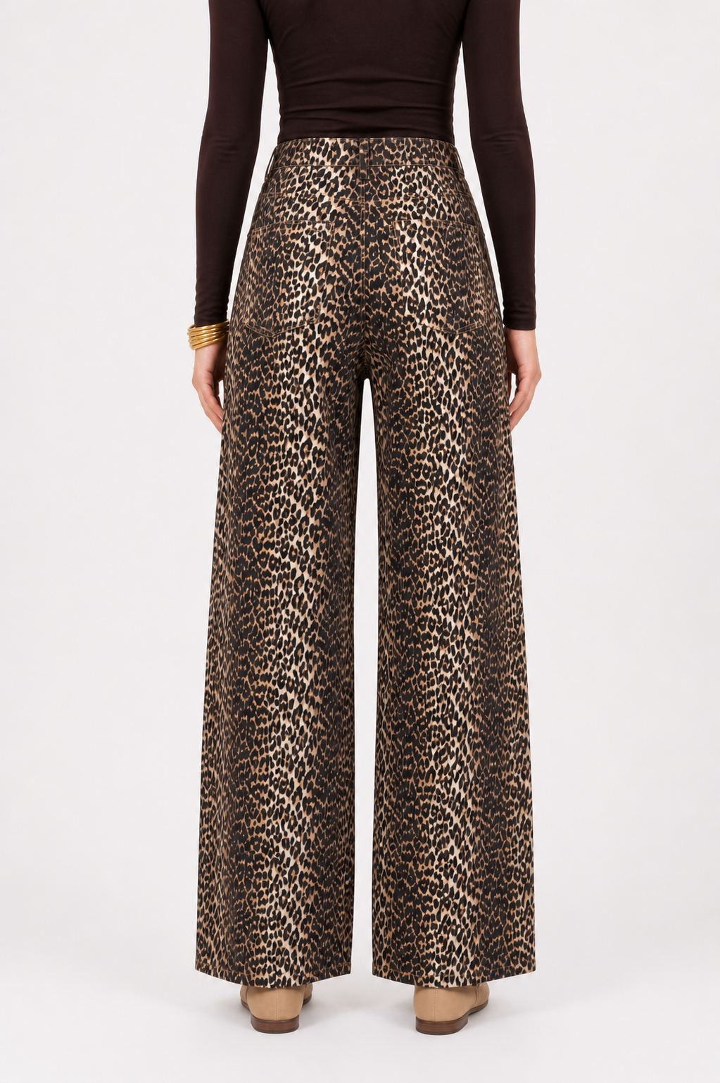 LEONA Straight Fit Jeans (Leopard)