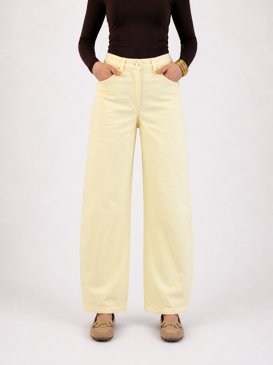 ANIKA Balloon Fit Jeans (Butter Yellow)