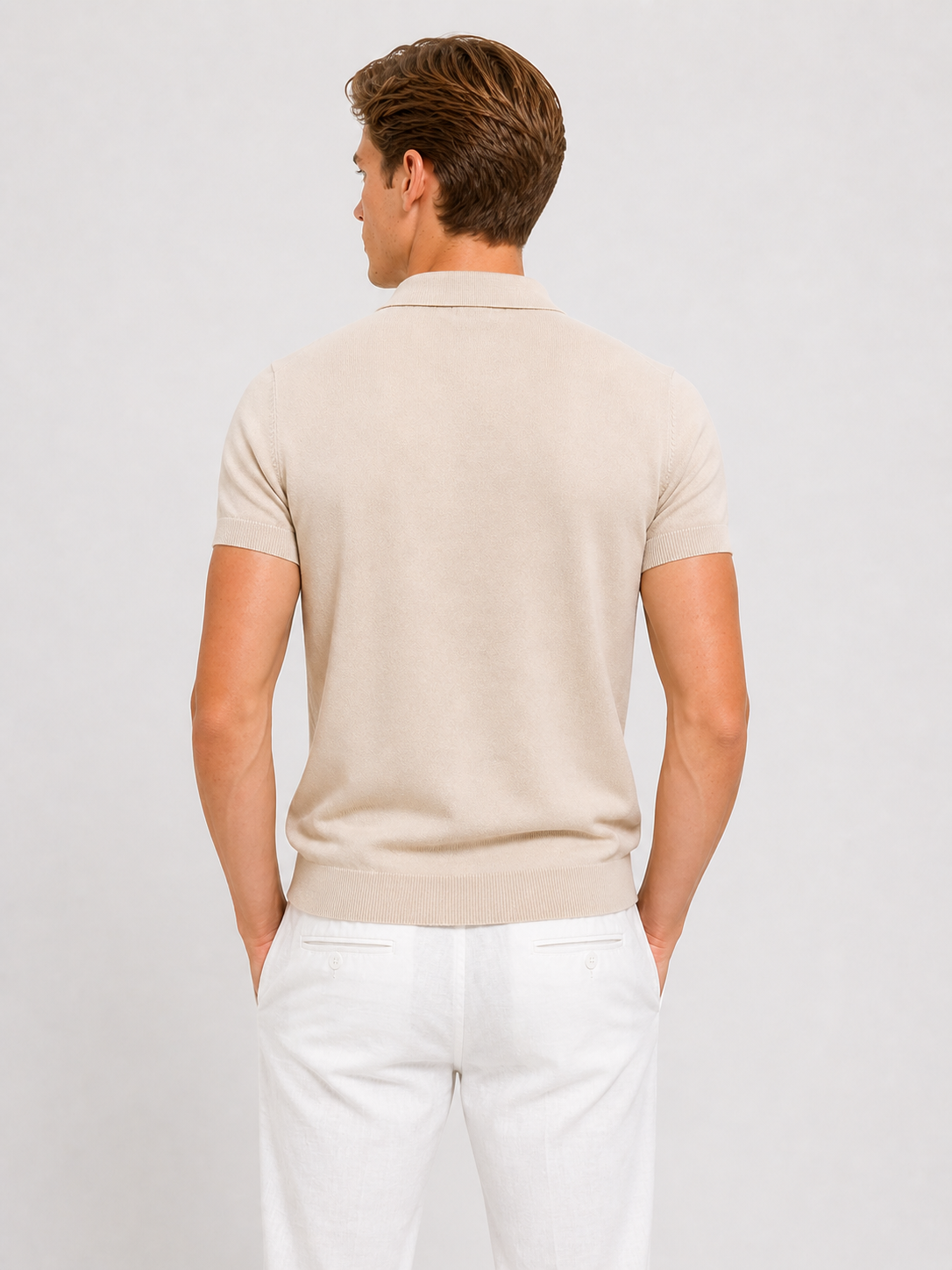 LEONARDO ZIP POLO (BEIGE)