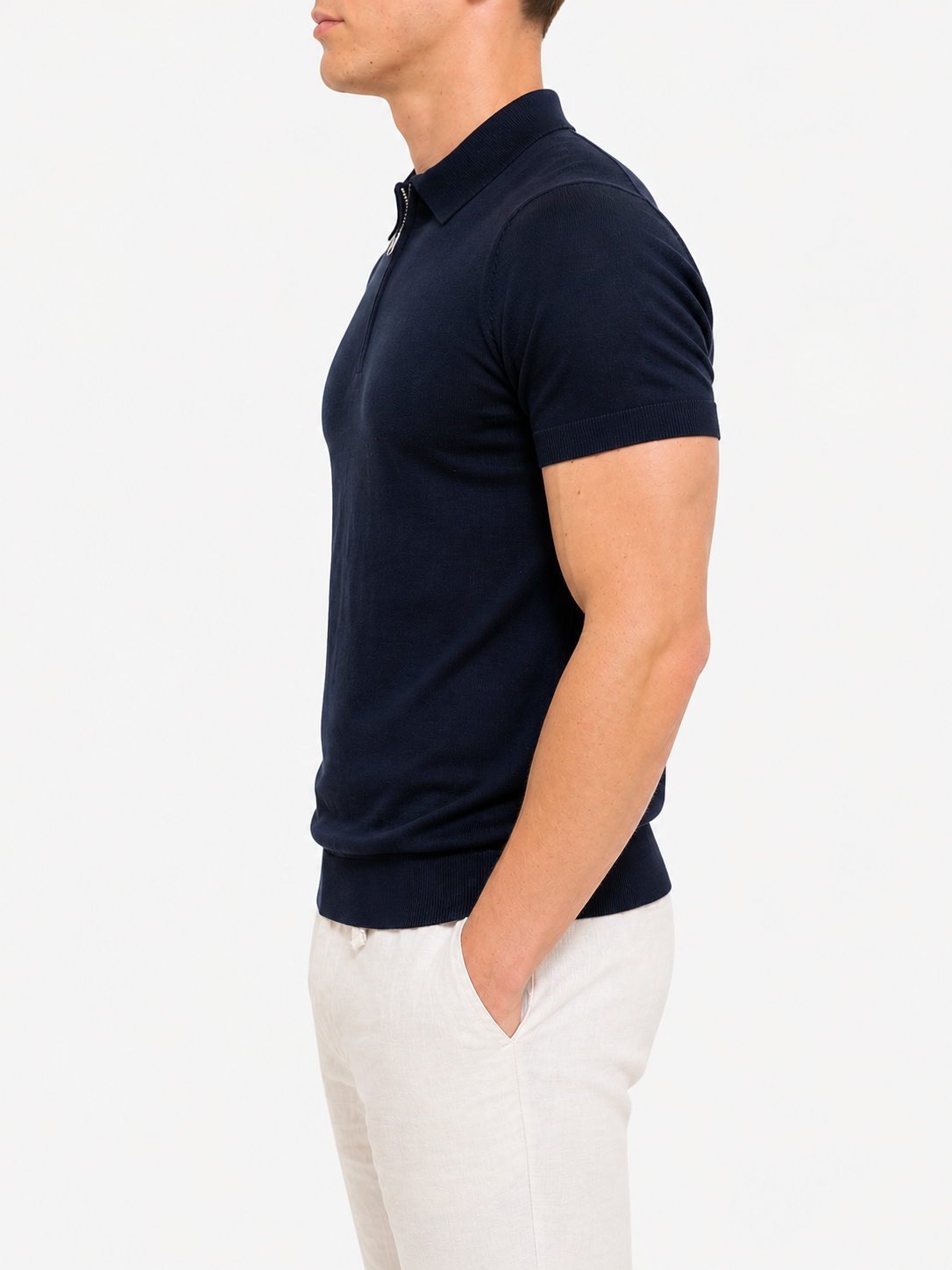 LEONARDO ZIP POLO (NAVY)