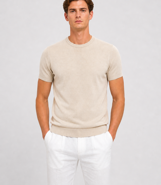 Boogaerts MARCELLO KNIT T-SHIRT (BEIGE)