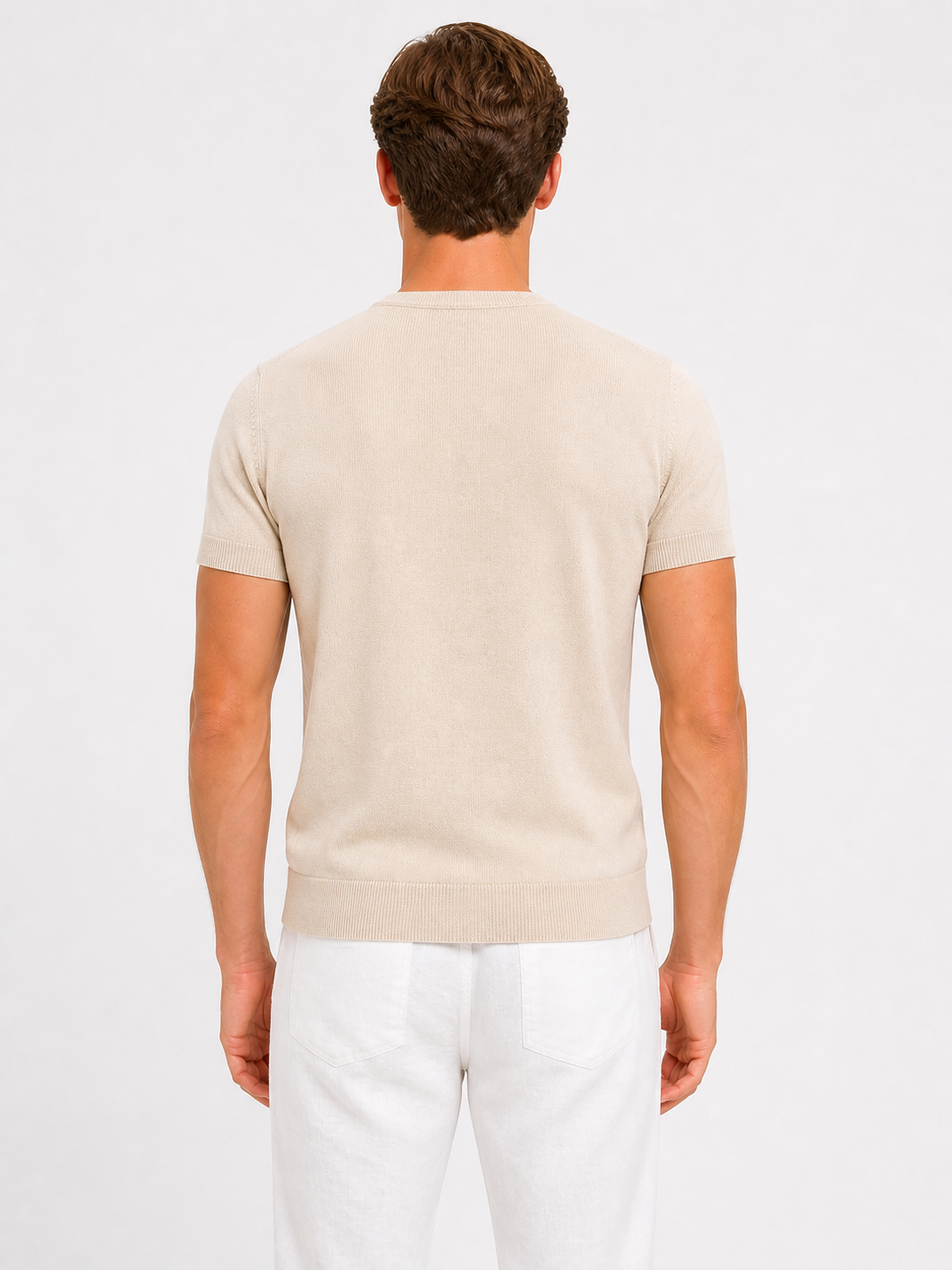 MARCELLO KNIT T-SHIRT (BEIGE)