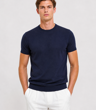 Boogaerts MARCELLO KNIT T-SHIRT (NAVY)