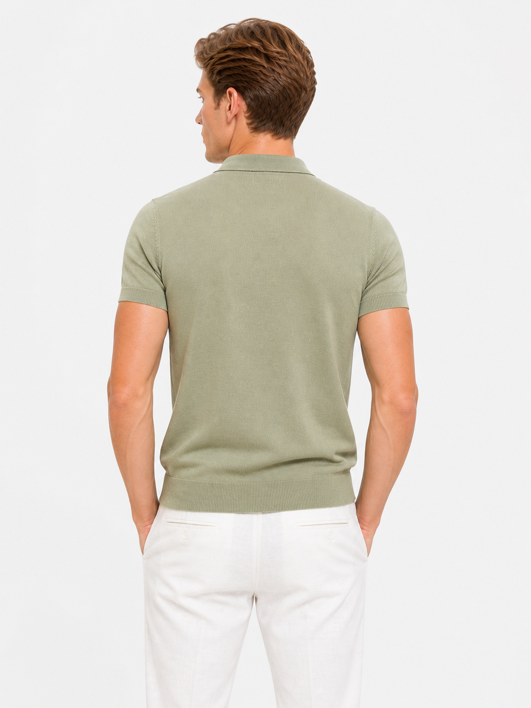 LEONARDO ZIP POLO (LIGHT GREEN)