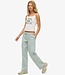 COTTON STRIPE ELASTIC TROUSER (PEPPERMINT CHALK STRIPE)