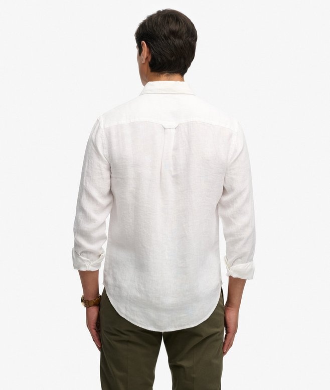 RIVIERA L/S LINEN SHIRT (OPTIC)