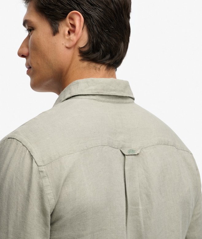 RIVIERA L/S LINEN SHIRT (BAY GREEN)